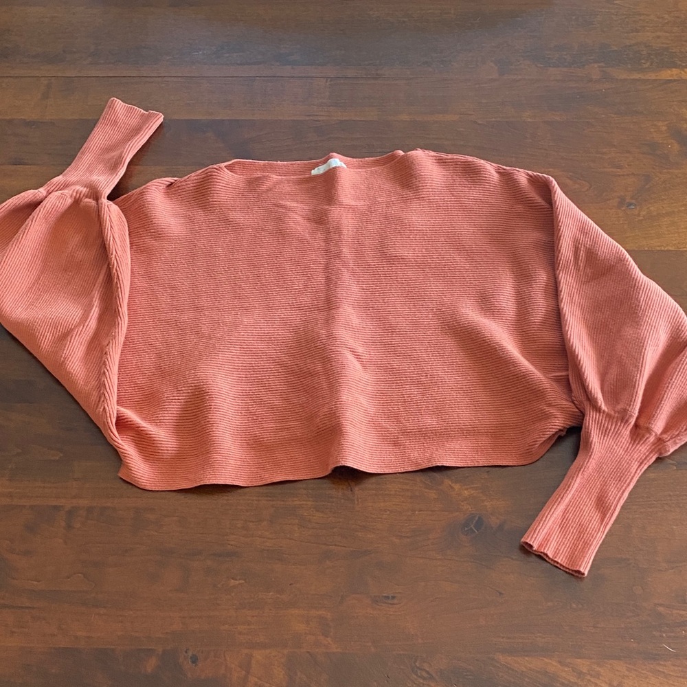 Altar'd State Terracotta Knit Crop Sweater - size Medium